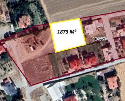ÇİÇEK MAH. ÇİÇEK İLOKULU CİVARINDA YERİ BELLİ 1873 M² ARSA