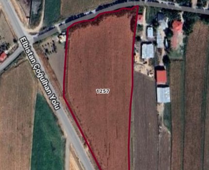TERMİK YOLUNDA 230 METRE ANAYOL CEPHELİ 27.5 DÖNUM TEK TAPU TARLA